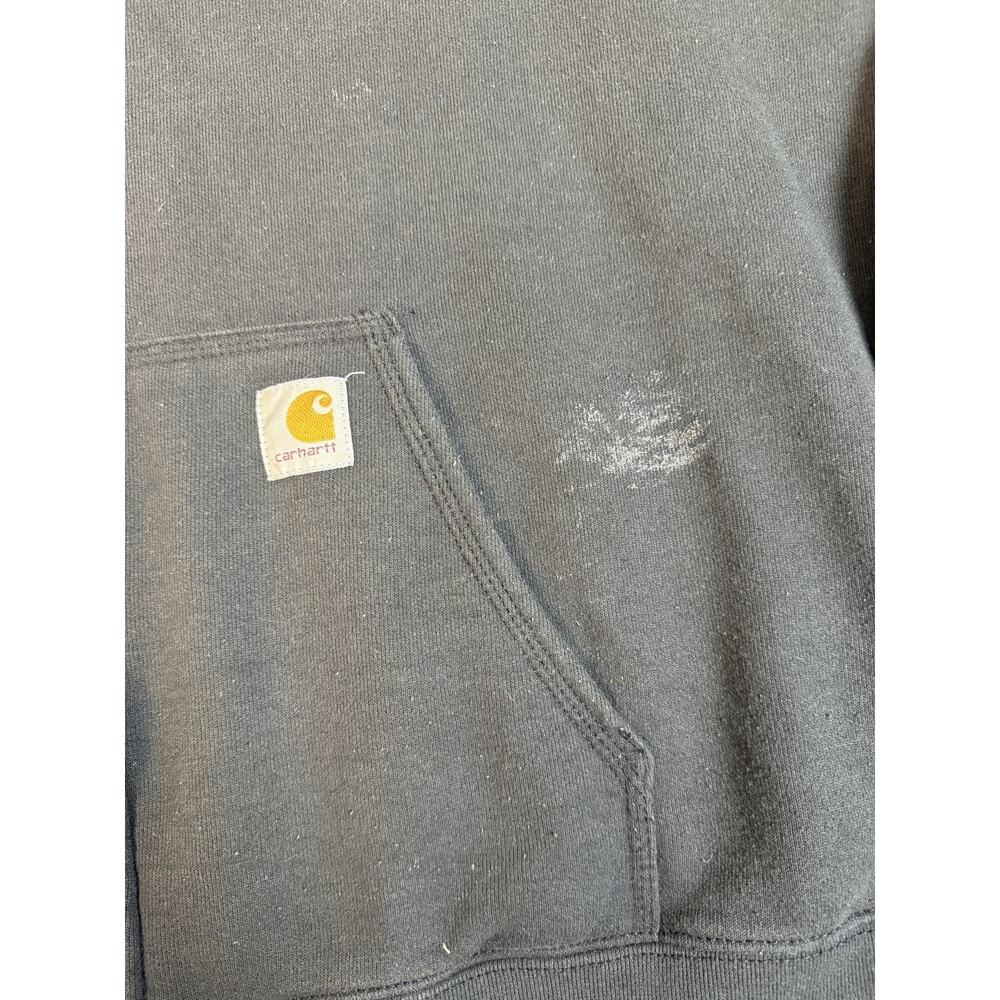 Carhartt Hoodie Mens XL Black Full Zip Hooded Pockets Heavyweight Lined Logo - Picture 4 of 11